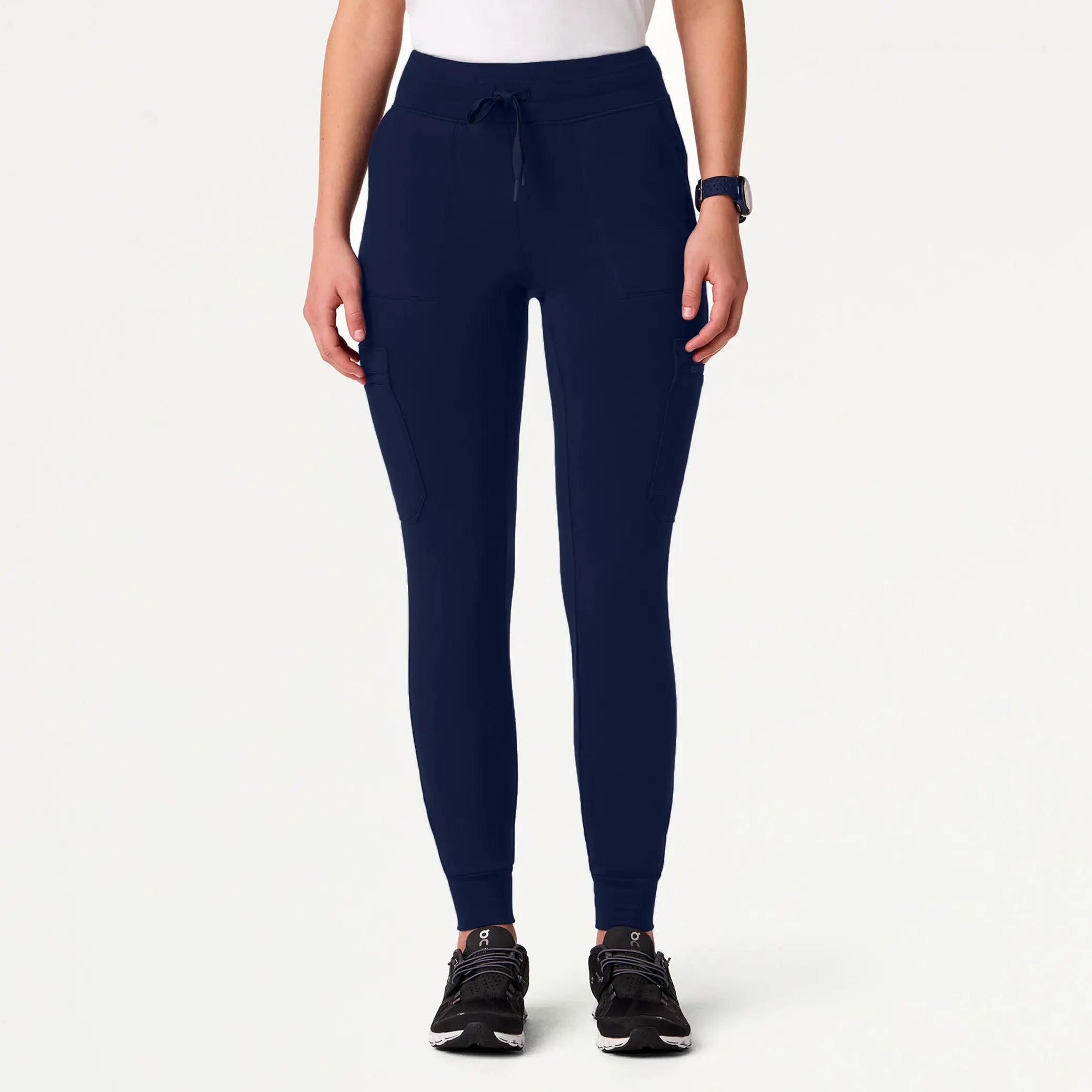 Overstock Sale Jaanuu Women's Kait 10-Pocket Skinny ULTRAsoft Scrub Jogger - Midnight Navy Overstock Sale Jaanuu Women's Kait 10-Pocket Skinny ULTRAsoft Scrub Jogger - Midnight Navy
