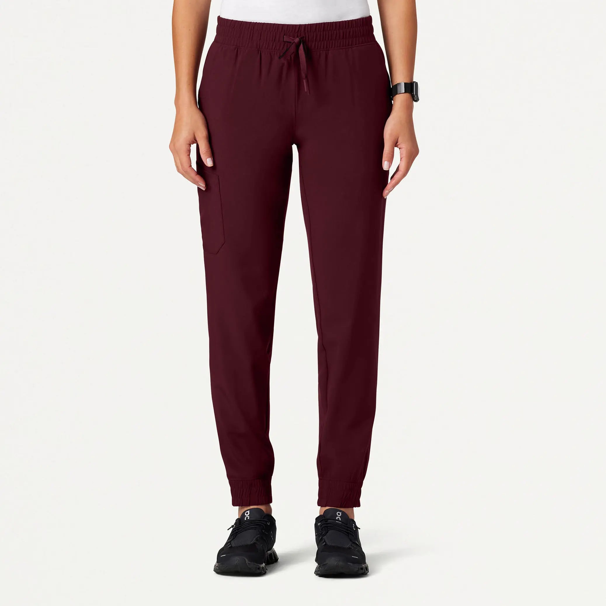 Doorbuster Deal Jaanuu Women's Fiora Slim ULTRAlite Scrub Jogger - Burgundy