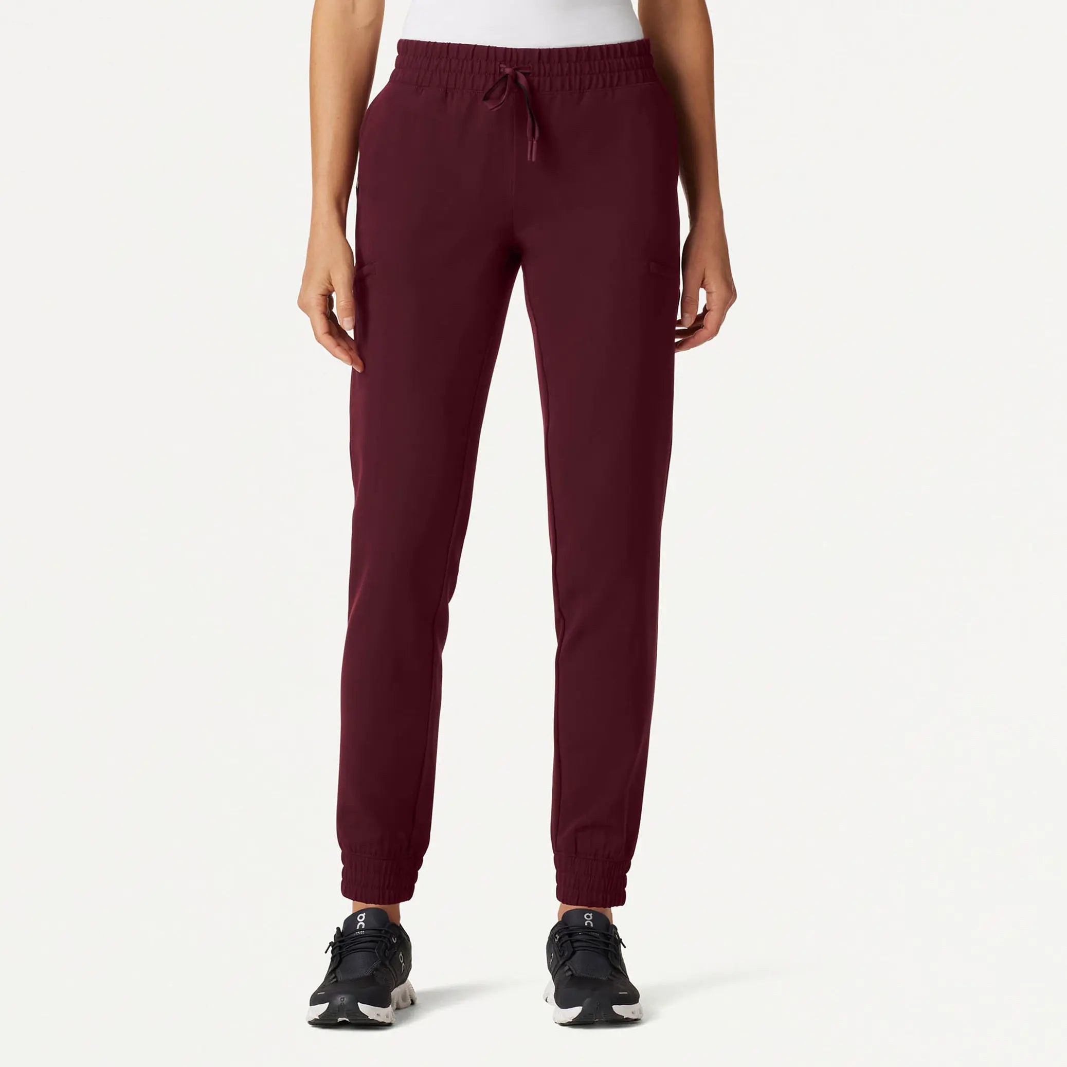Limited Time Discount Jaanuu Women's Jace Skinny On-the-Go Scrub Jogger - Burgundy