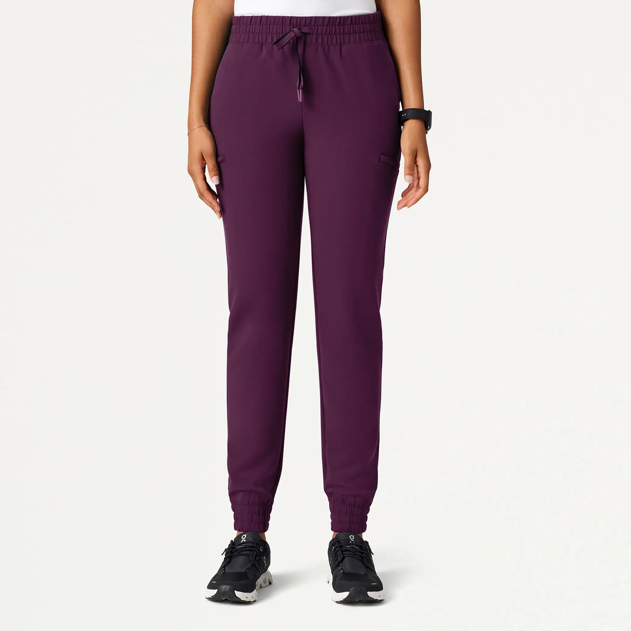 Sneak Peek Sale Jaanuu Women's Jace Skinny On-the-Go Scrub Jogger - Dark Amethyst
