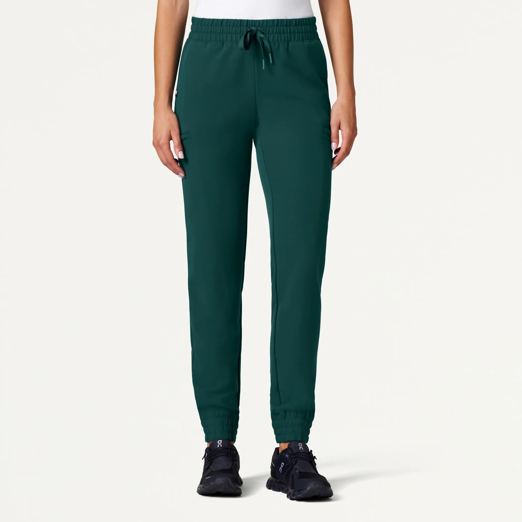 Deal Frenzy Jaanuu Women's Jace Skinny On-the-Go Scrub Jogger - Midnight Green