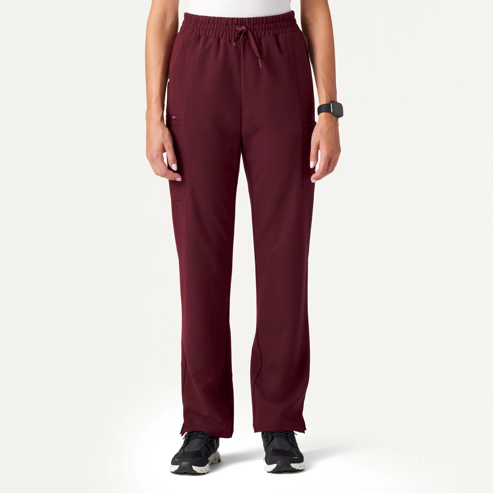 Special Savings Jaanuu Women's Payla 8-Pocket High Waisted Scrub Pant - Burgundy
