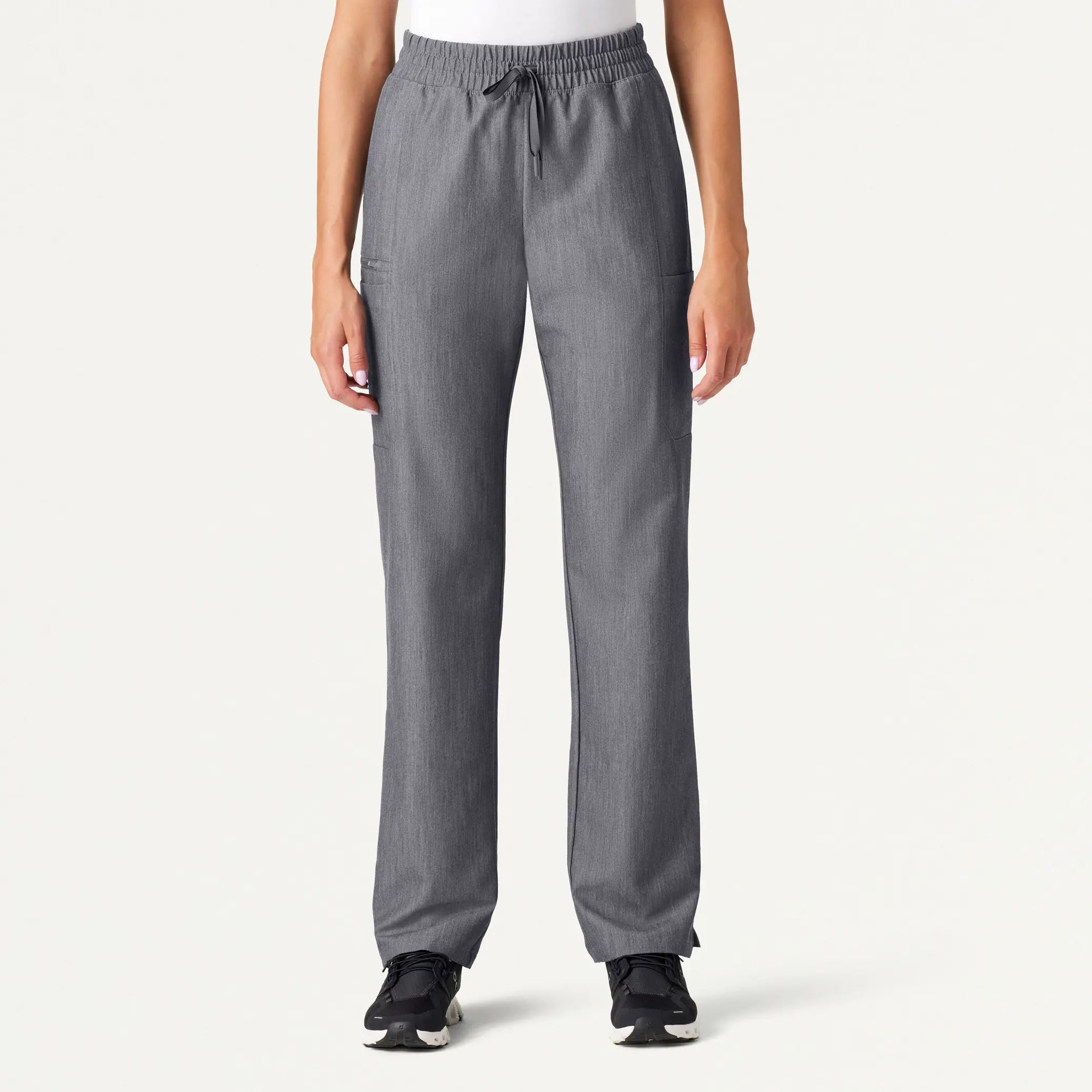 Clearance Event Jaanuu Women's Payla 8-Pocket High Waisted Scrub Pant - Heather Gray Clearance Event Jaanuu Women's Payla 8-Pocket High Waisted Scrub Pant - Heather Gray