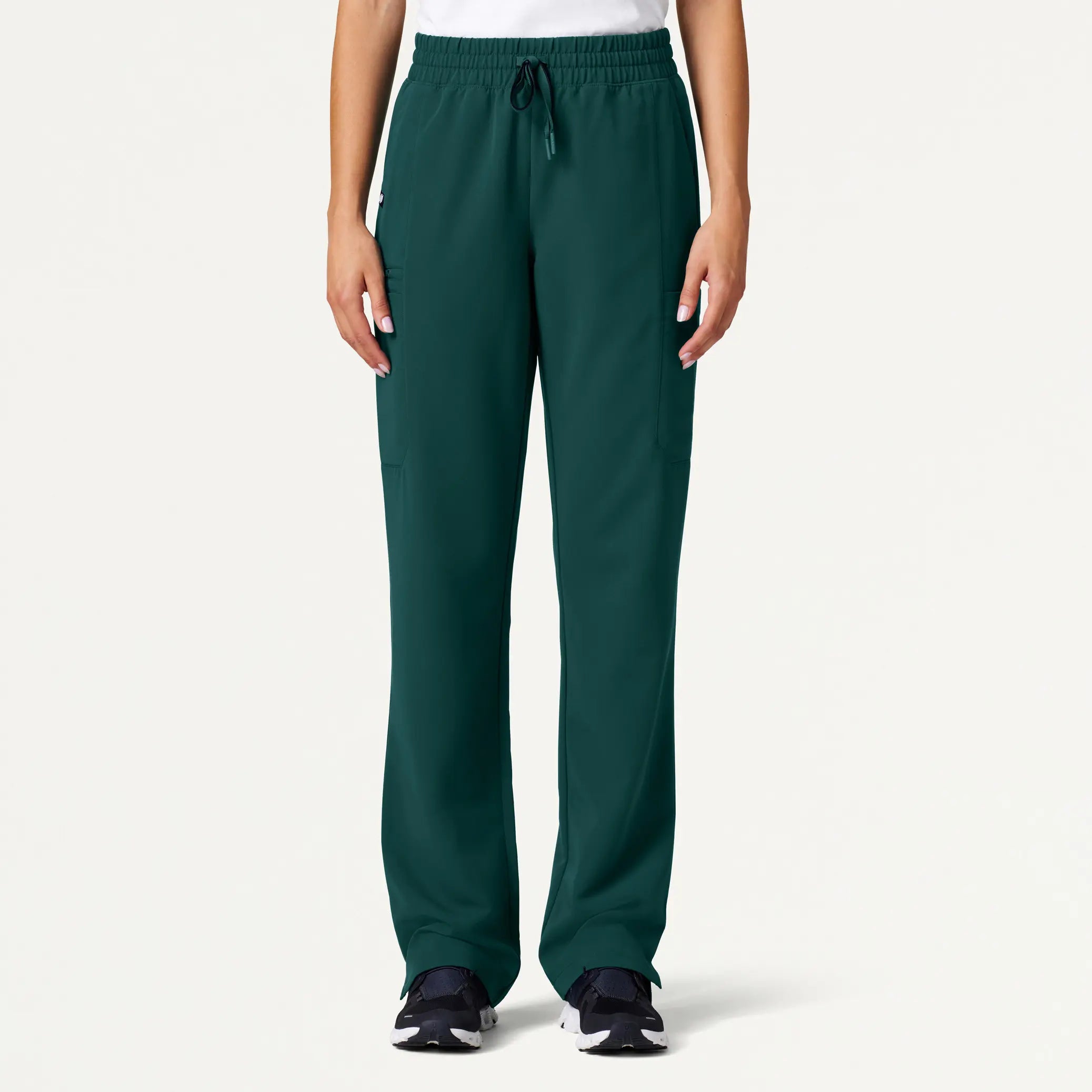 Super Savings Jaanuu Women's Payla 8-Pocket High Waisted Scrub Pant - Midnight Green Super Savings Jaanuu Women's Payla 8-Pocket High Waisted Scrub Pant - Midnight Green