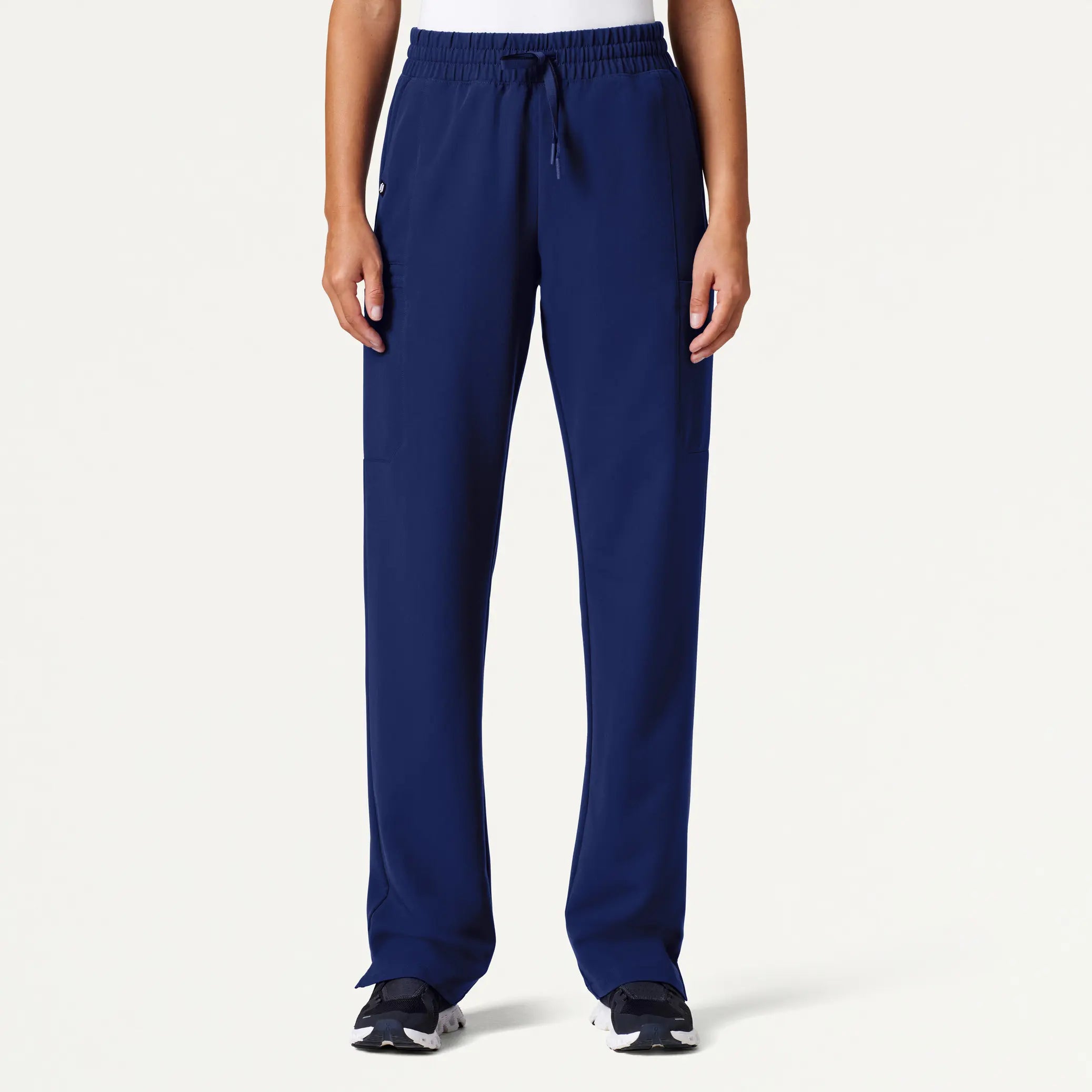 Price Slash Jaanuu Women's Payla 8-Pocket High Waisted Scrub Pant - Navy Blue