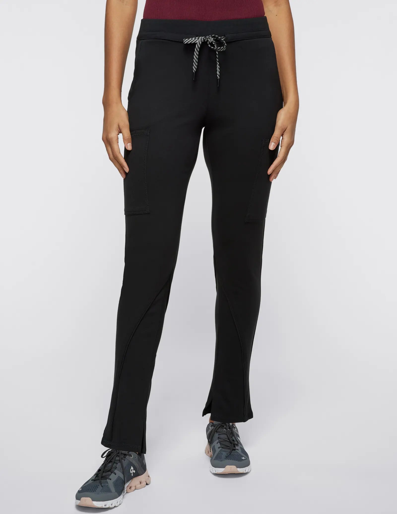 Final Clearance Jaanuu Women's Cargo Scrub Pant - Black