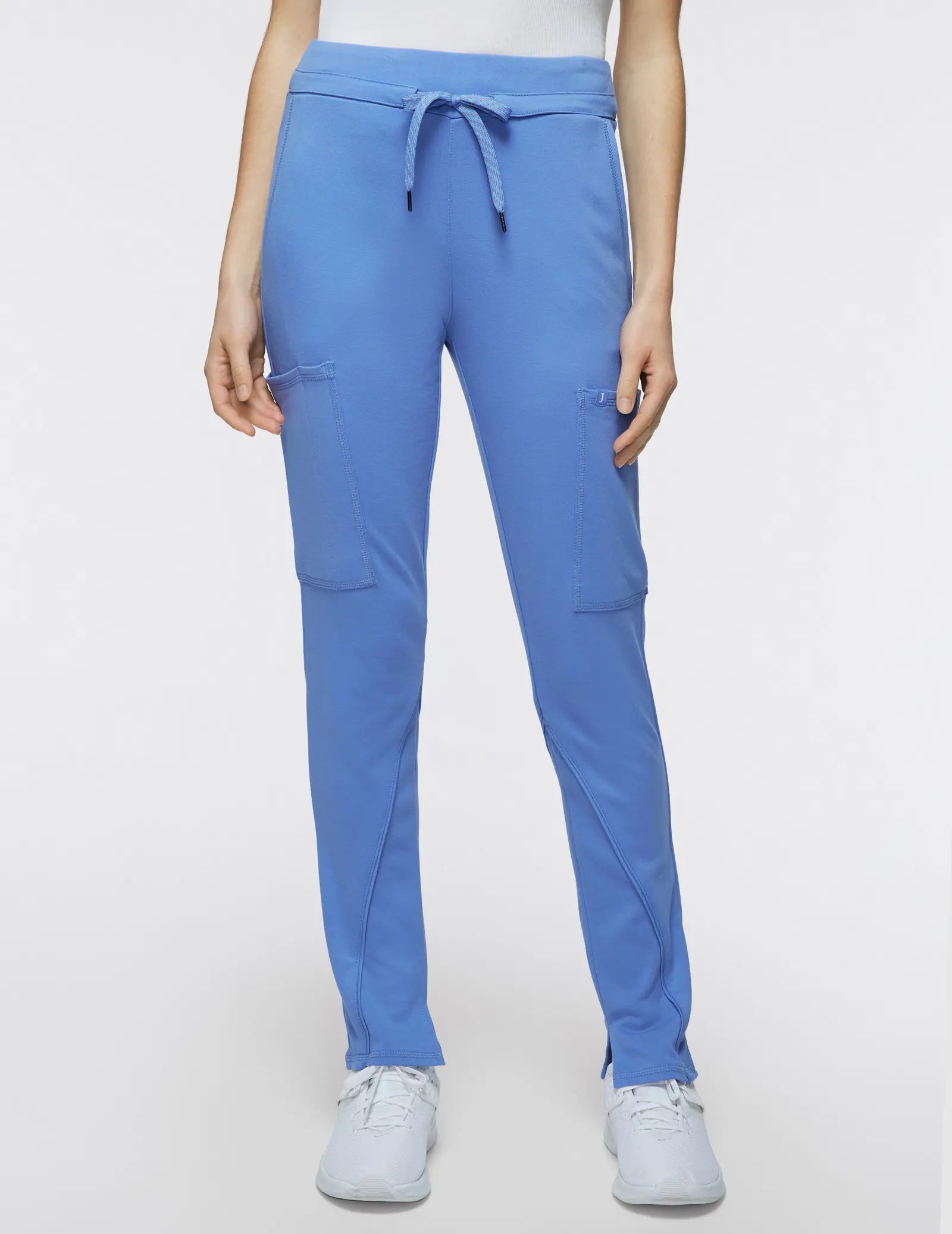 Fantastic Offers Jaanuu Women's Cargo Scrub Pant - Ceil Blue