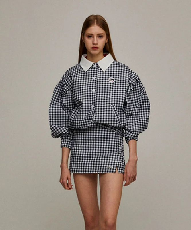 Great Deals KANDINI Gingham Check Jacket - Navy