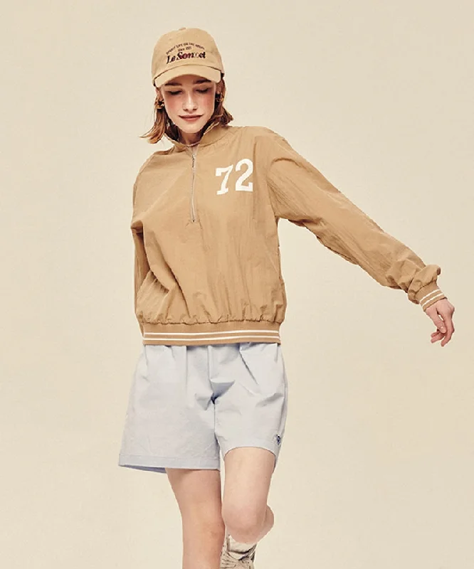 Overstock Sale LE SONNET 72 Sporty Windbreaker - Beige