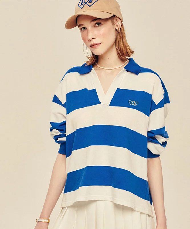 Discount Extravaganza LE SONNET Stripe Pullover - Blue