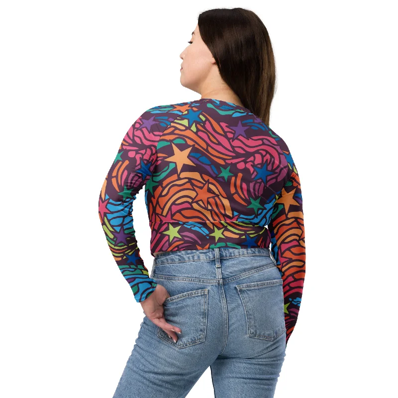 YEAR-End Clearance SHE REBEL - Paisley Paradise Recycled Crop Top UPF 50+