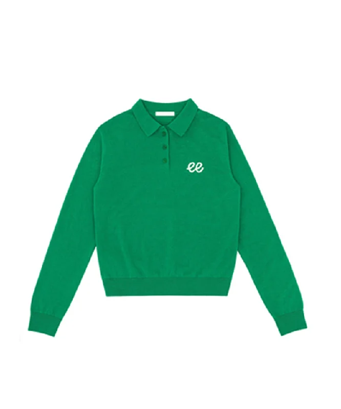Blowout Sale PIV'VEE Giant Knit PK Shirt - Pine Green