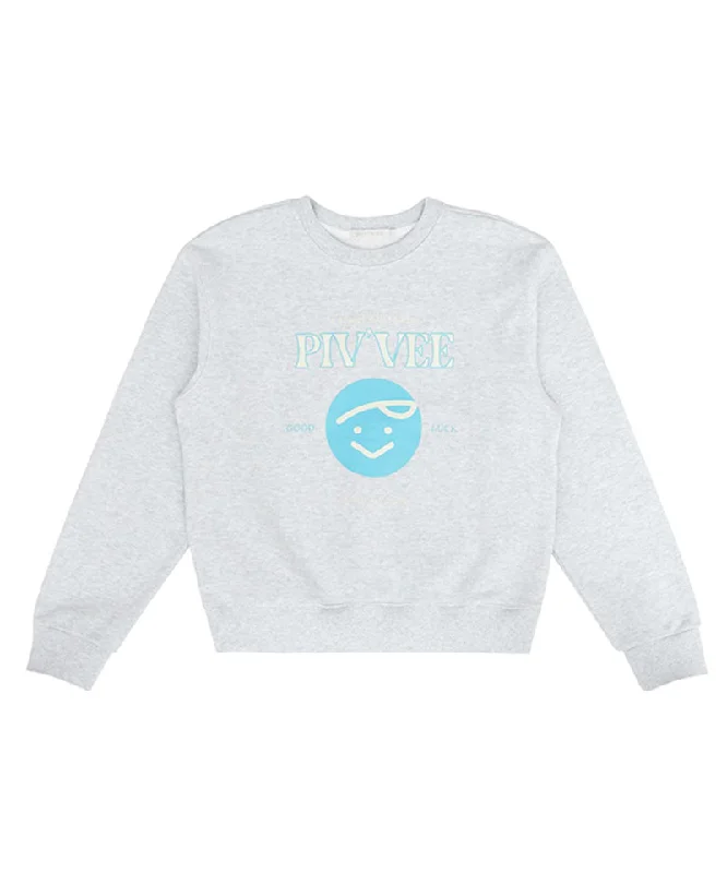 Lowest Price PIV'VEE Good Luck Sweatshirt - Snow Grey