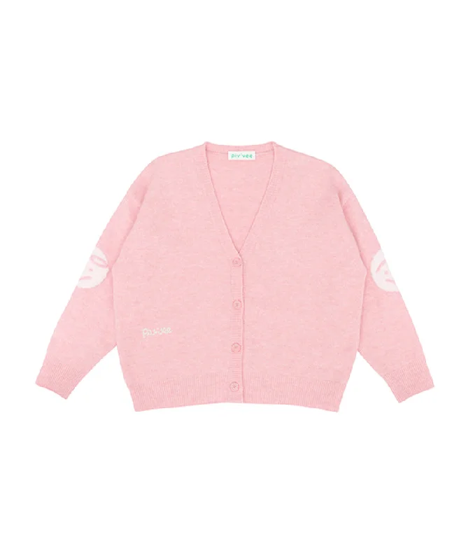 Final Sale PIV'VEE Twins Cardigan - Bubble Pink
