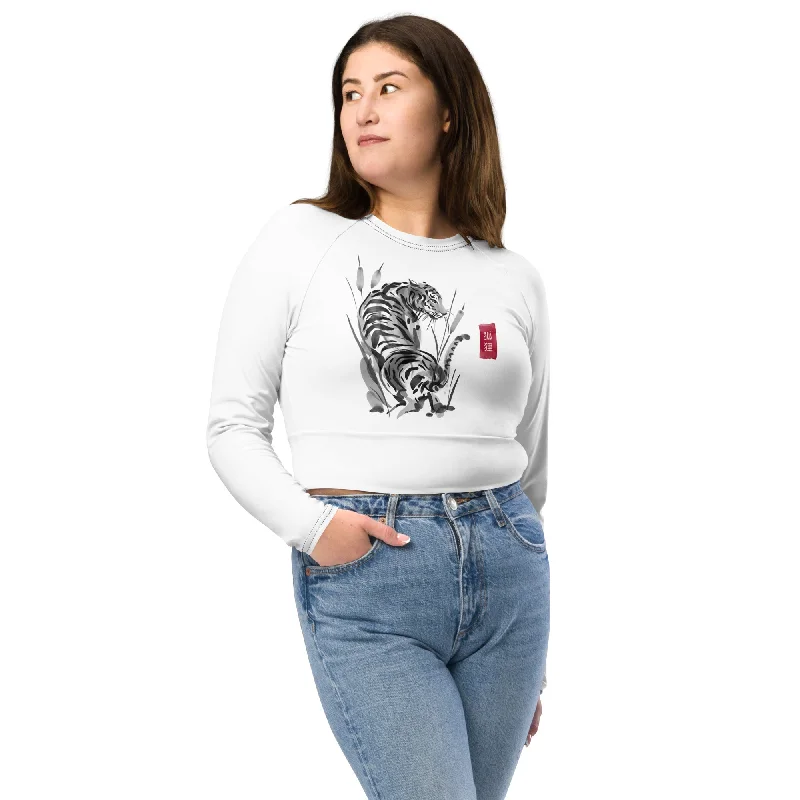 Can't Be Beat SHE REBEL - Asian Tiger Recycled Crop Top UPF 50+