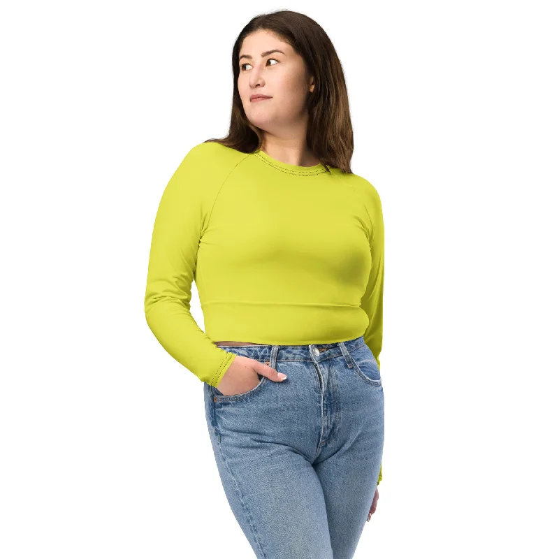 Daily Specials SHE REBEL - Sunshine Yellow Recycled Crop Top UPF 50+