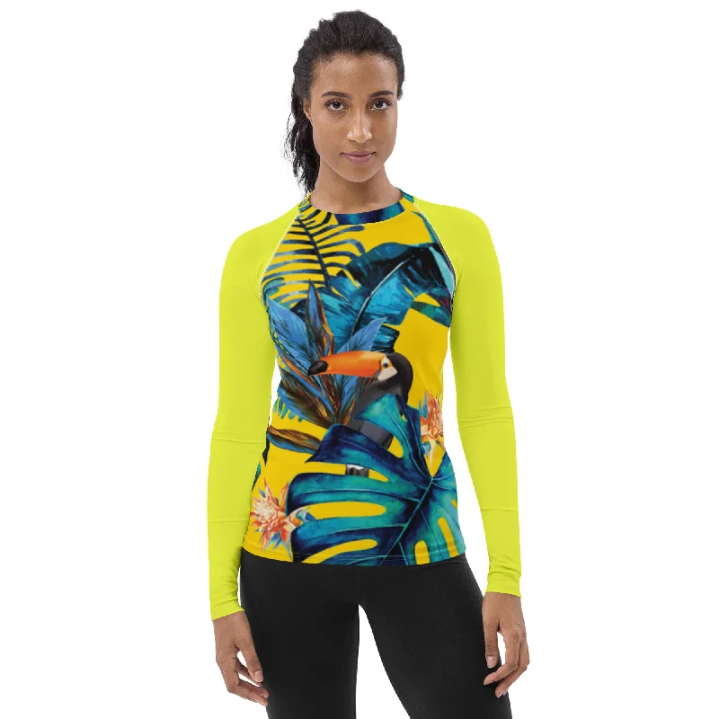 Markdowns Toucan Jungle Performance Rash Guard UPF 50+