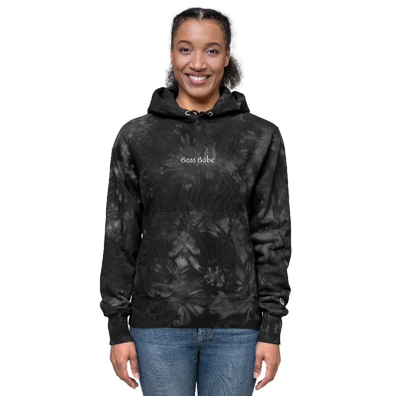 Daily Deals Champion Unisex Boss Babe Tie Dye Hoodie | Available in 3 Colors