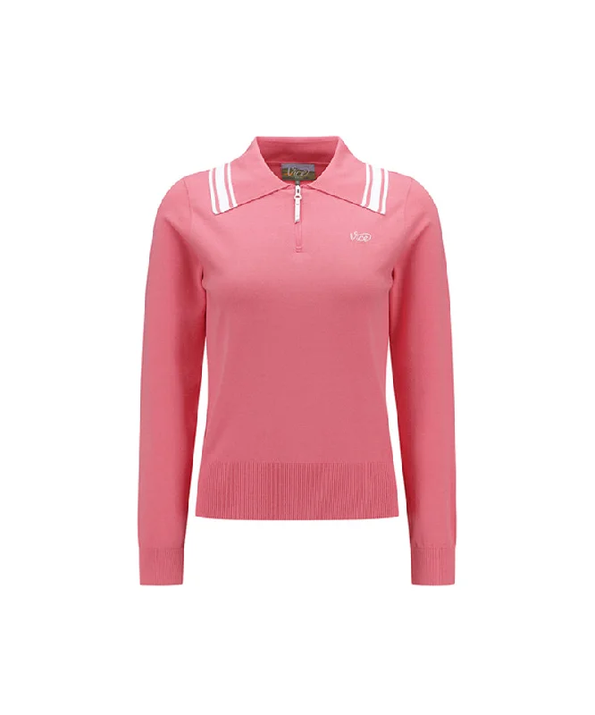 Buy More, Save More Vice Golf Atelier Women's Wide Collar Sweater - D/Pink