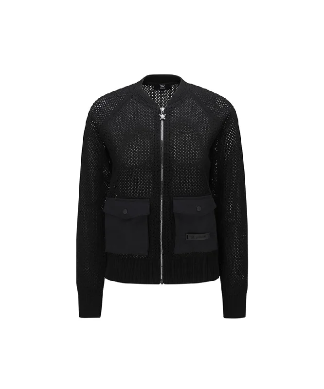 Price Drop ANEW Golf Women's Mesh Zip-Up Cardigan - Black