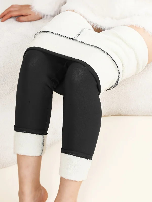 Crazy Deals Women's Plush Lined Leggings, High-Waist Winter Thermal Thick Yoga Pants, Casual Elastic Slim Fit Trousers For Outdoor And Fitness Crazy Deals Women's Plush Lined Leggings, High-Waist Winter Thermal Thick Yoga Pants, Casual Elastic Slim Fit Trousers For Outdoor And Fitness