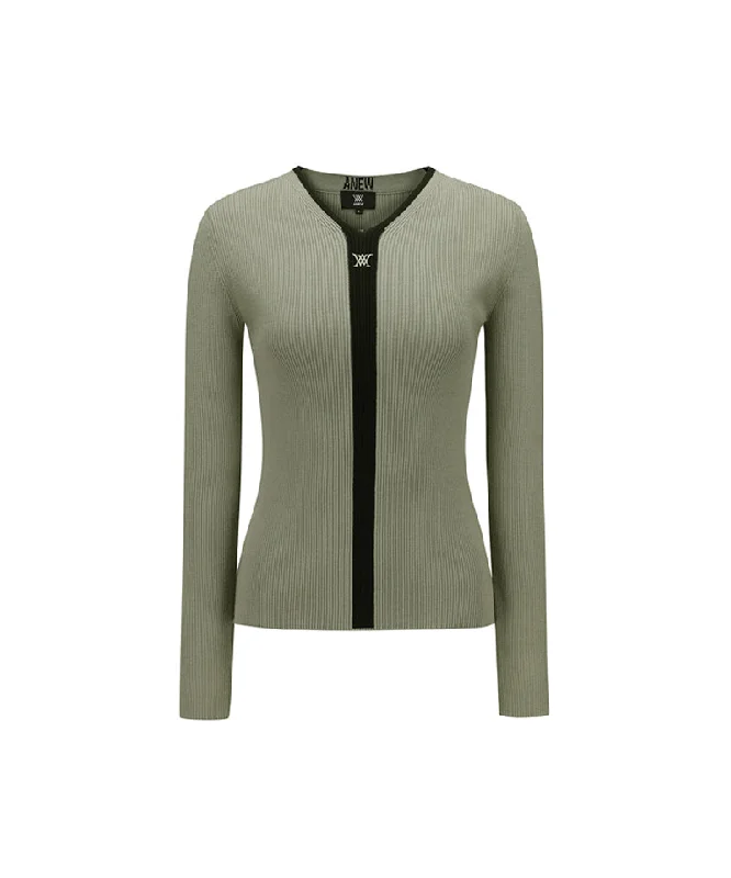 Limited Time Women's V Neck Pullover - Khaki