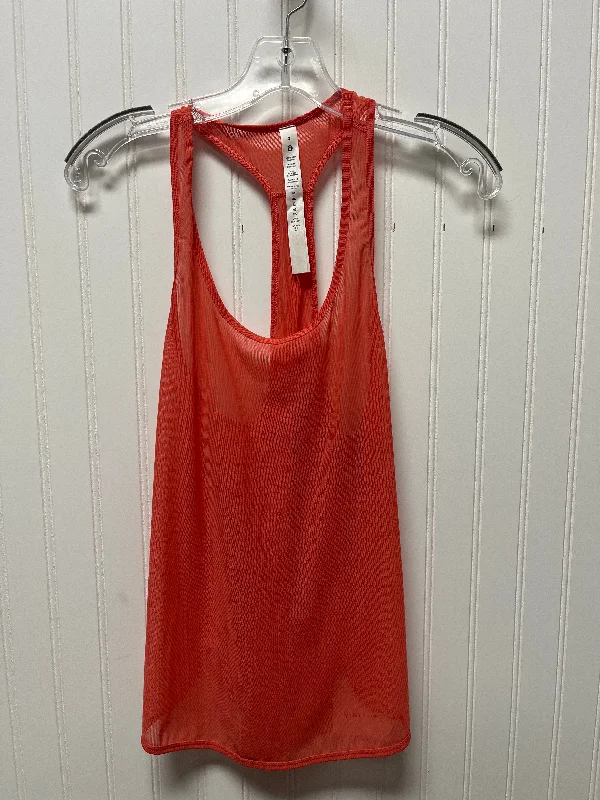 Seasonal Sale Athletic Tank Top By Lululemon In Coral, Size: Xs