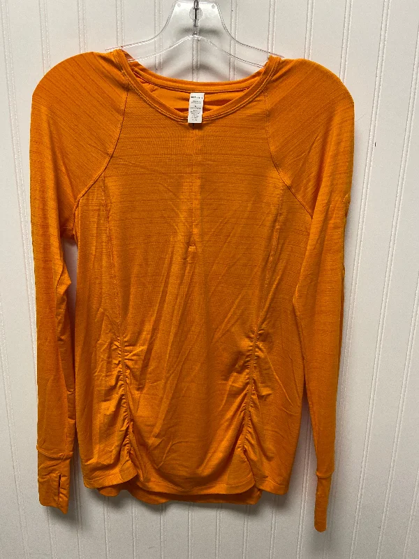 Crazy Deals Athletic Top Long Sleeve Crewneck By Athleta In Orange, Size: M