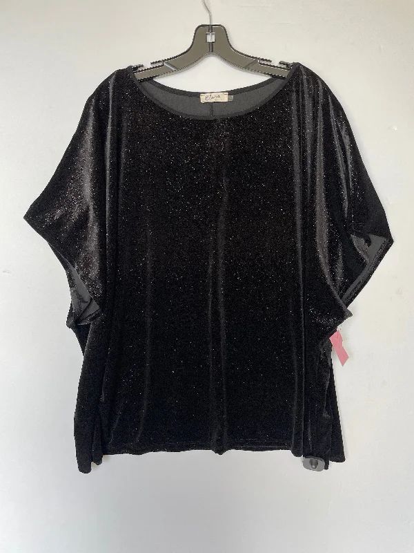 Markdowns Black Top Short Sleeve Blumin, Size L