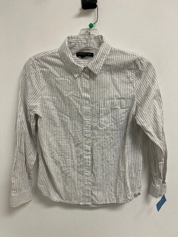Special Buy Blouse Long Sleeve By Banana Republic In Striped Pattern, Size: Xsp