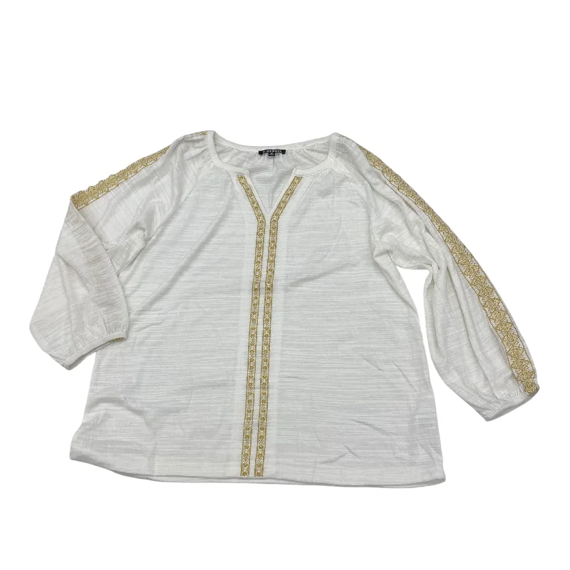 Buy Now GOLD & WHITE TOP LS by KNAPP STUDIO Size:M