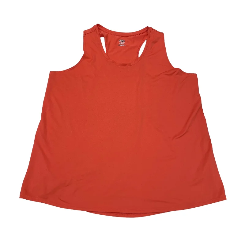 Value Deals ORANGE ATHLETIC TANK TOP by ATHLETIC WORKS Size:3X