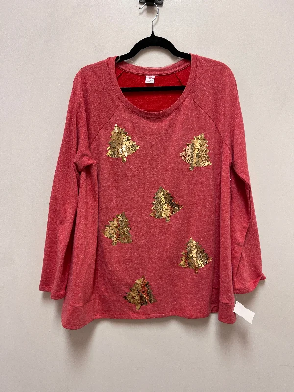 Stock Clearance Sweater By Holiday Time In Red, Size: Xl