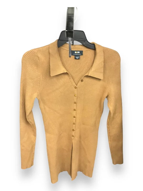 Price Rollback Sweater Cardigan By Maeve In Tan, Size: M