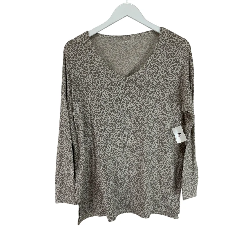 Exclusive Offers Top Long Sleeve By American Eagle In Animal Print, Size: S