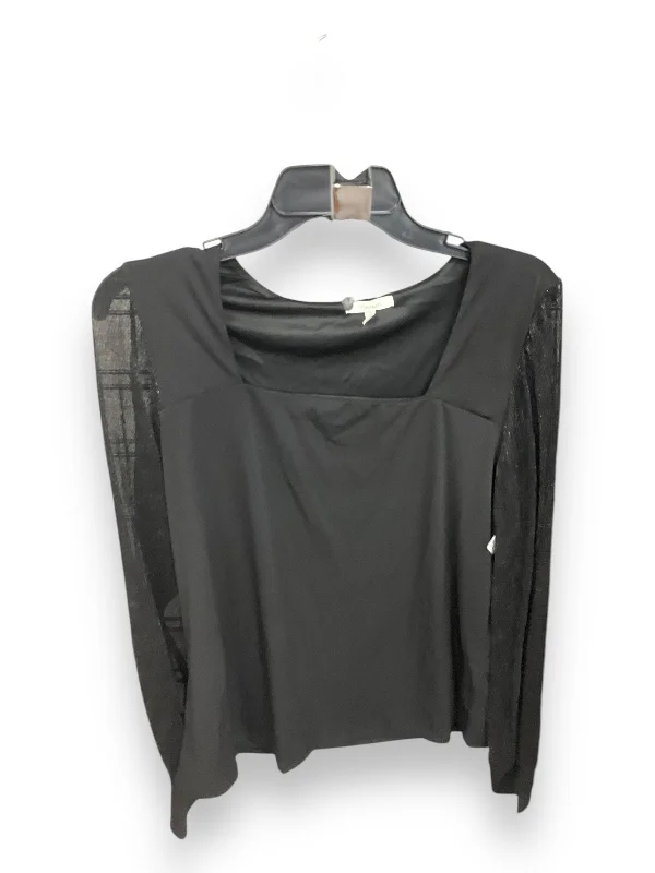Super Bargain Top Long Sleeve By Maurices In Black, Size: L