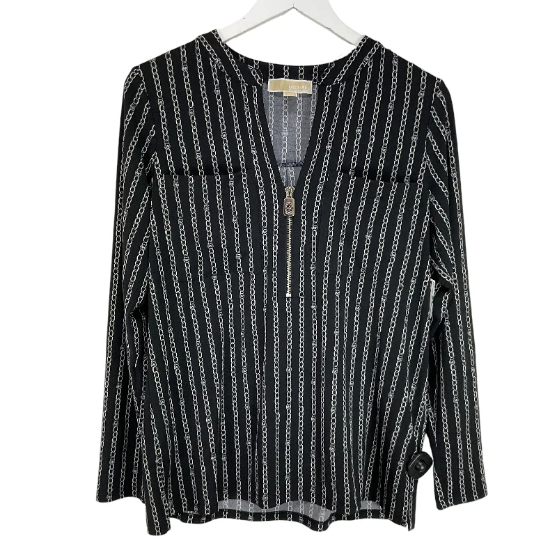 Massive Deals Top Long Sleeve By Michael By Michael Kors In Black, Size: M