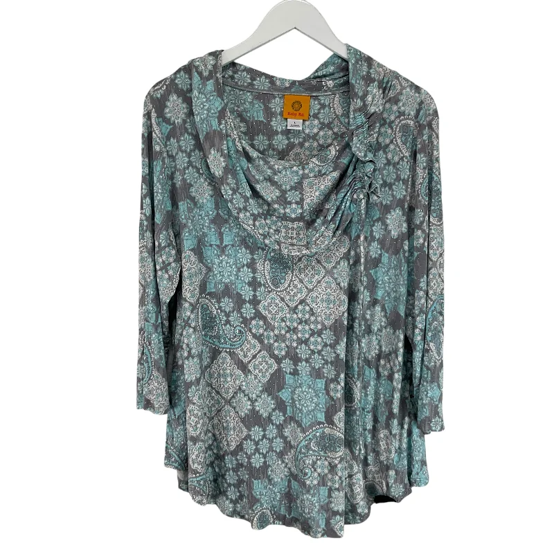Fantastic Offers Top Long Sleeve By Ruby Rd In Grey, Size: L