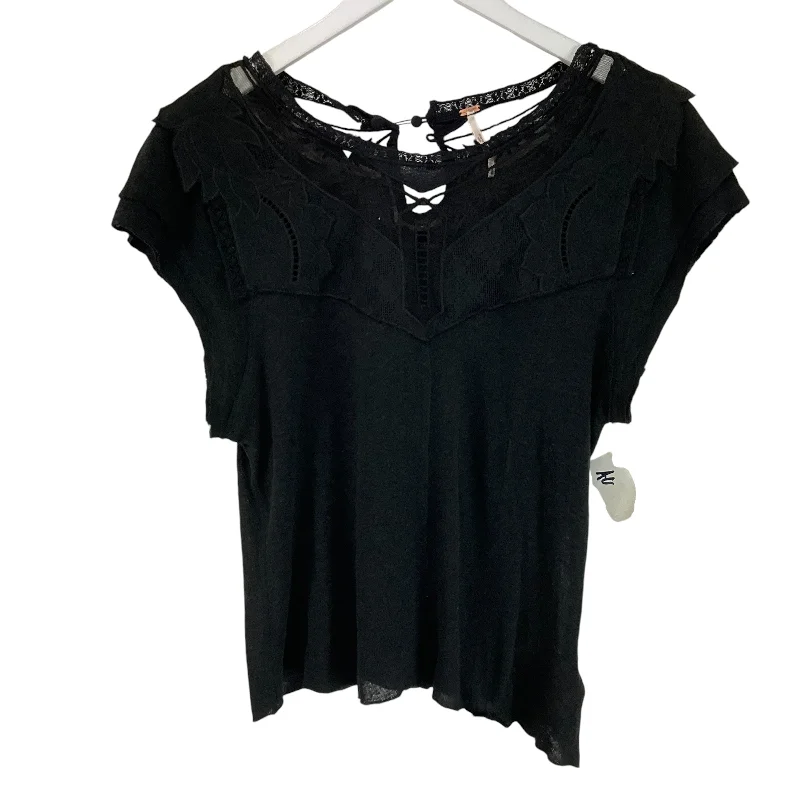 Price Cut Top Short Sleeve Basic By Free People In Black, Size: M