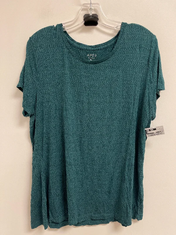 Doorbuster Deal Top Short Sleeve By Apt 9 In Blue, Size: Xl
