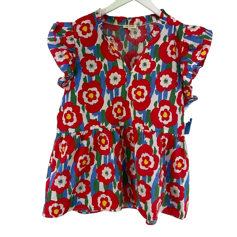 Quick Sale Top Short Sleeve By Jodifl In Red, Size: L