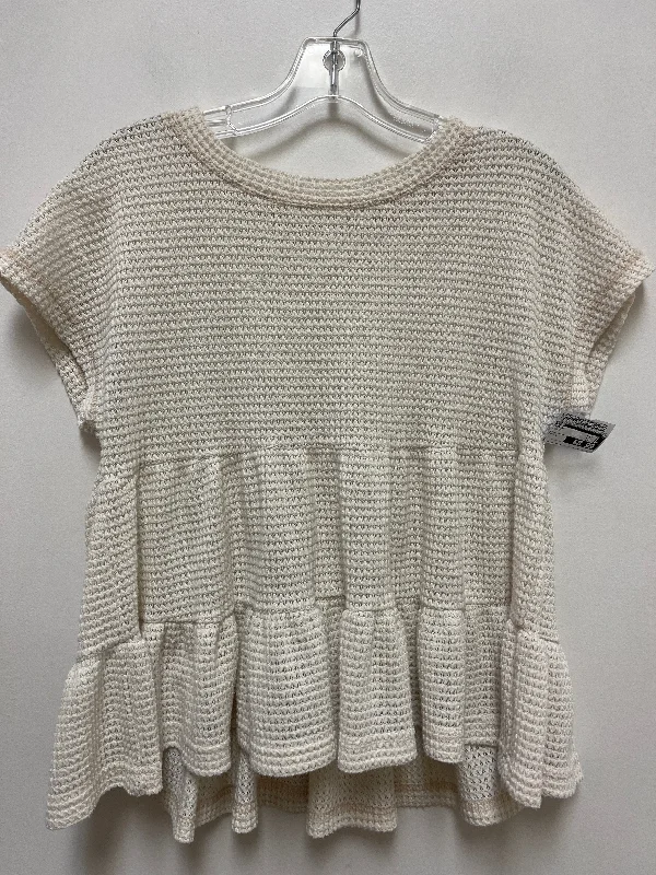Time-Limited Offer Top Short Sleeve By Mine In Cream, Size: S
