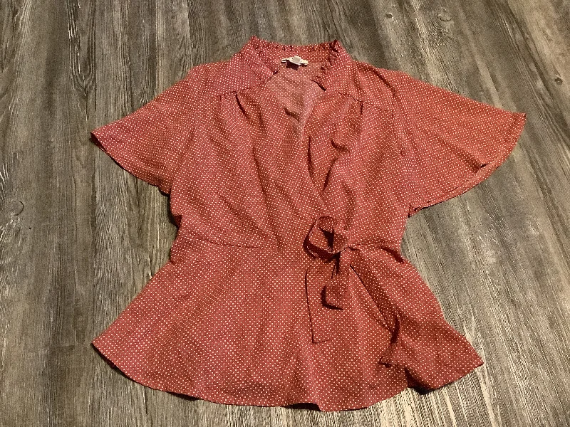 Final Clearance Top Short Sleeve By Monteau In Pink, Size: Xl