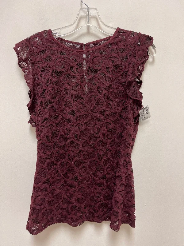 Top Short Sleeve By White House Black Market In Red, Size: S