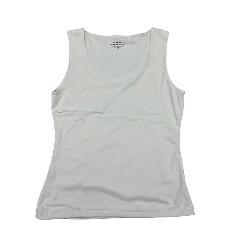 WHITE TANK TOP by TAHARI BY ARTHUR LEVINE Size:S