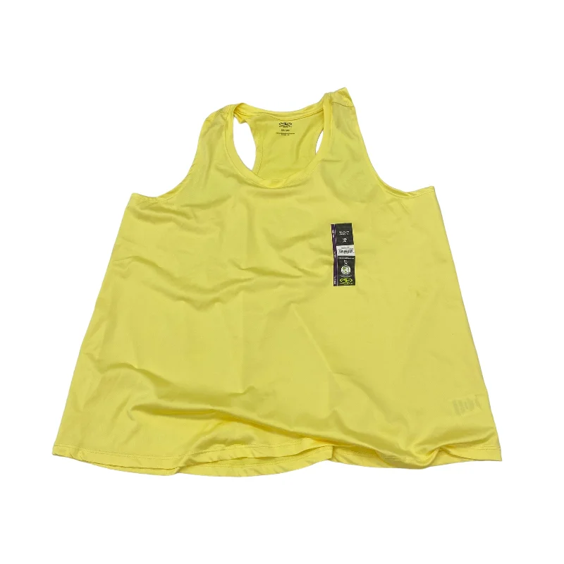 Customer Appreciation Sale YELLOW ATHLETIC TANK TOP by ATHLETIC WORKS Size:2X