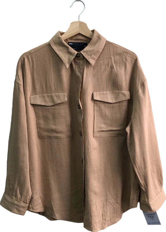 Exclusive Deal ASOS Design Beige Long Sleeve Shirt UK 10