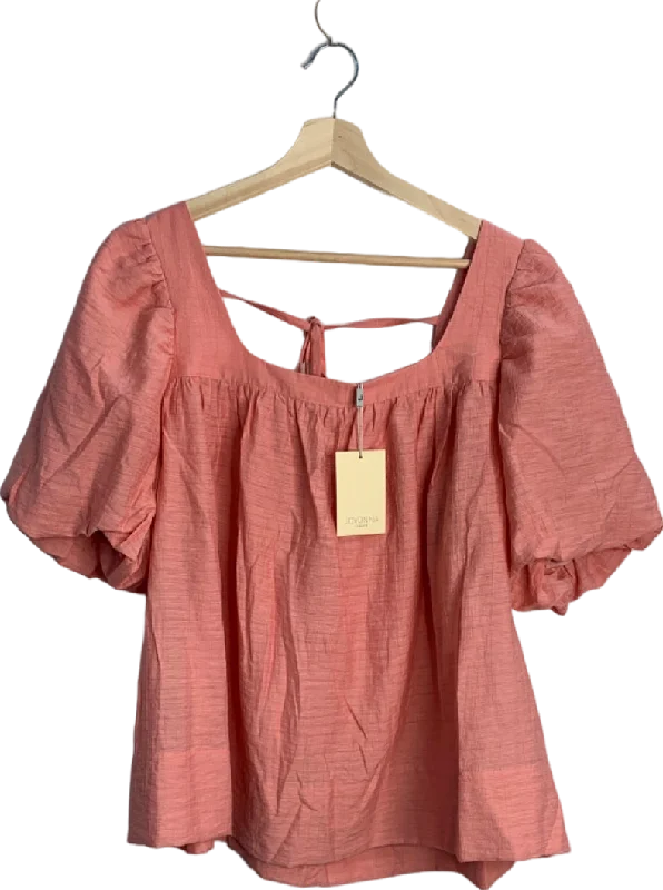 Must-Have Deals Jovonna CORAL FIAMMA Puff Sleeve Square Neck Blouse UK XL