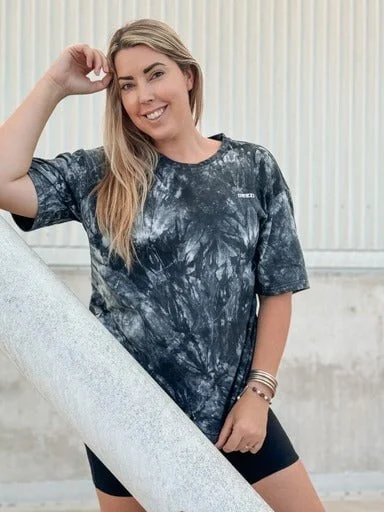 Price Cut Oversize Tee Tie Dye Grey