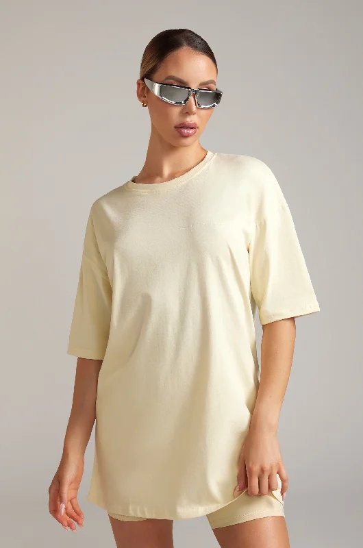 Fantastic Offers Oversized BF T-Shirt - Cream